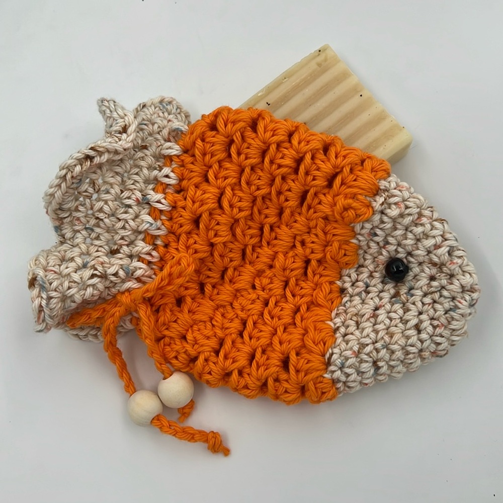 Handmade Gold Fish-Shaped Soap Saver - Picture 2 of 5